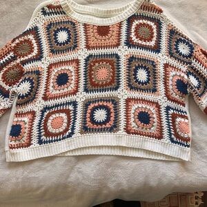 American Eagle Crochet Sweater